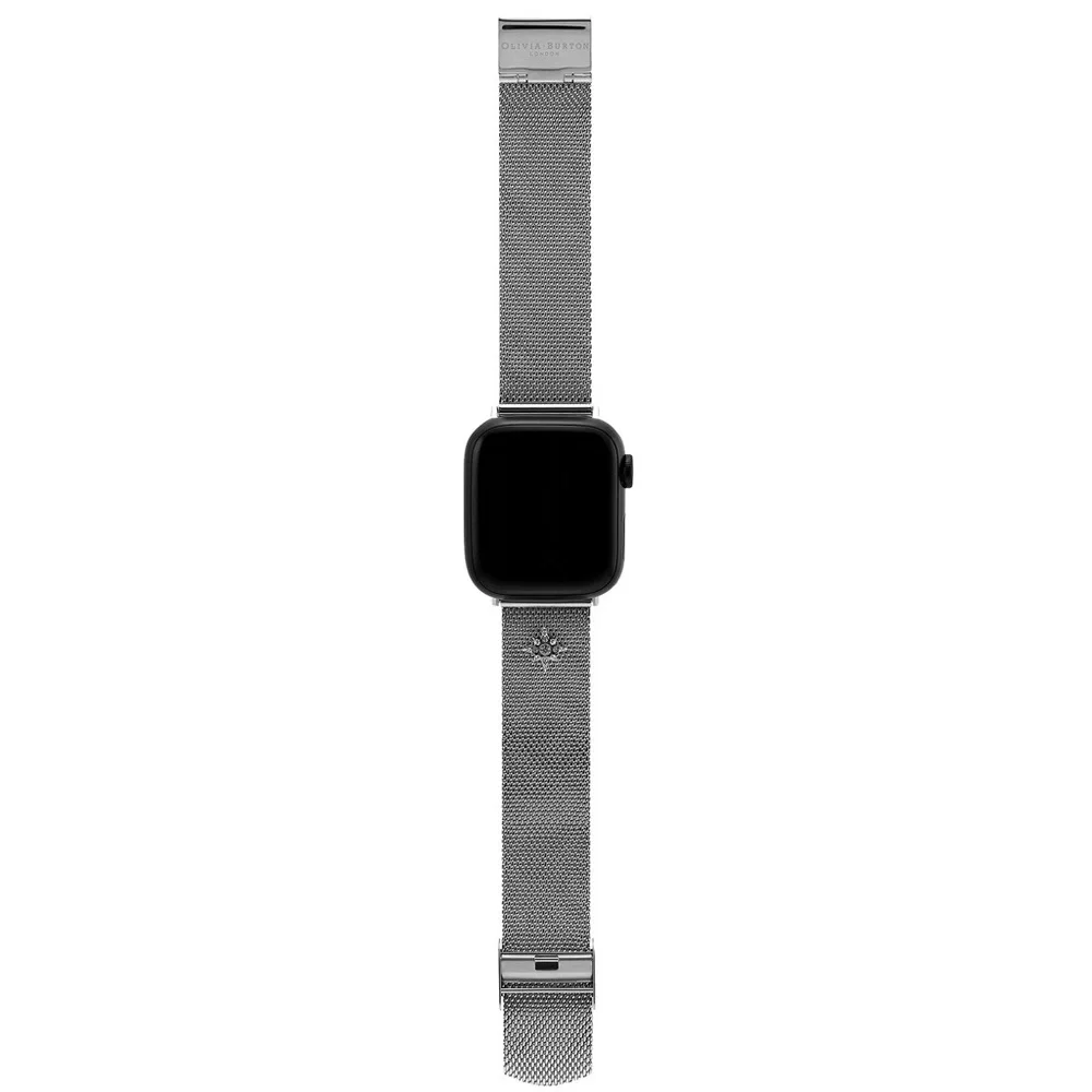 Olivia Burton Silver Mesh Apple Watch Band - Picture 3 of 3